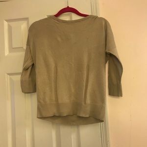 💼Ann Taylor Beige Button Back Light Sweater